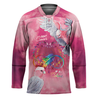 Australia Fight Cancer In All Colors Hockey Jersey Galah Pink Tie Dye
