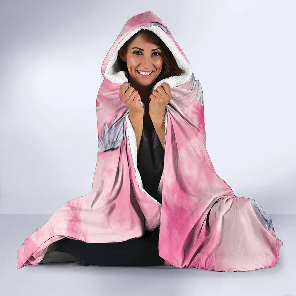 Australia Fight Cancer In All Colors Hooded Blanket Galah Pink Tie Dye