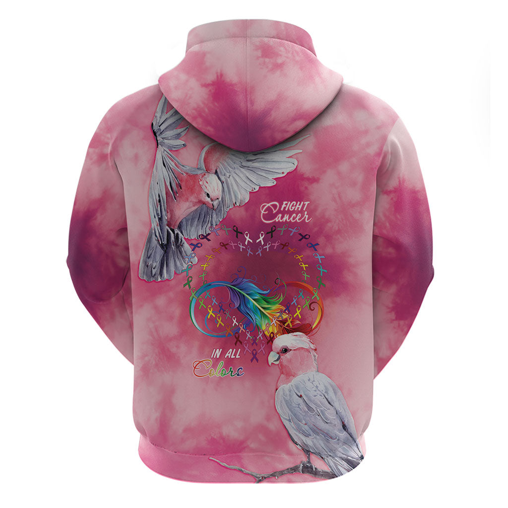 Australia Fight Cancer In All Colors Hoodie Galah Pink Tie Dye