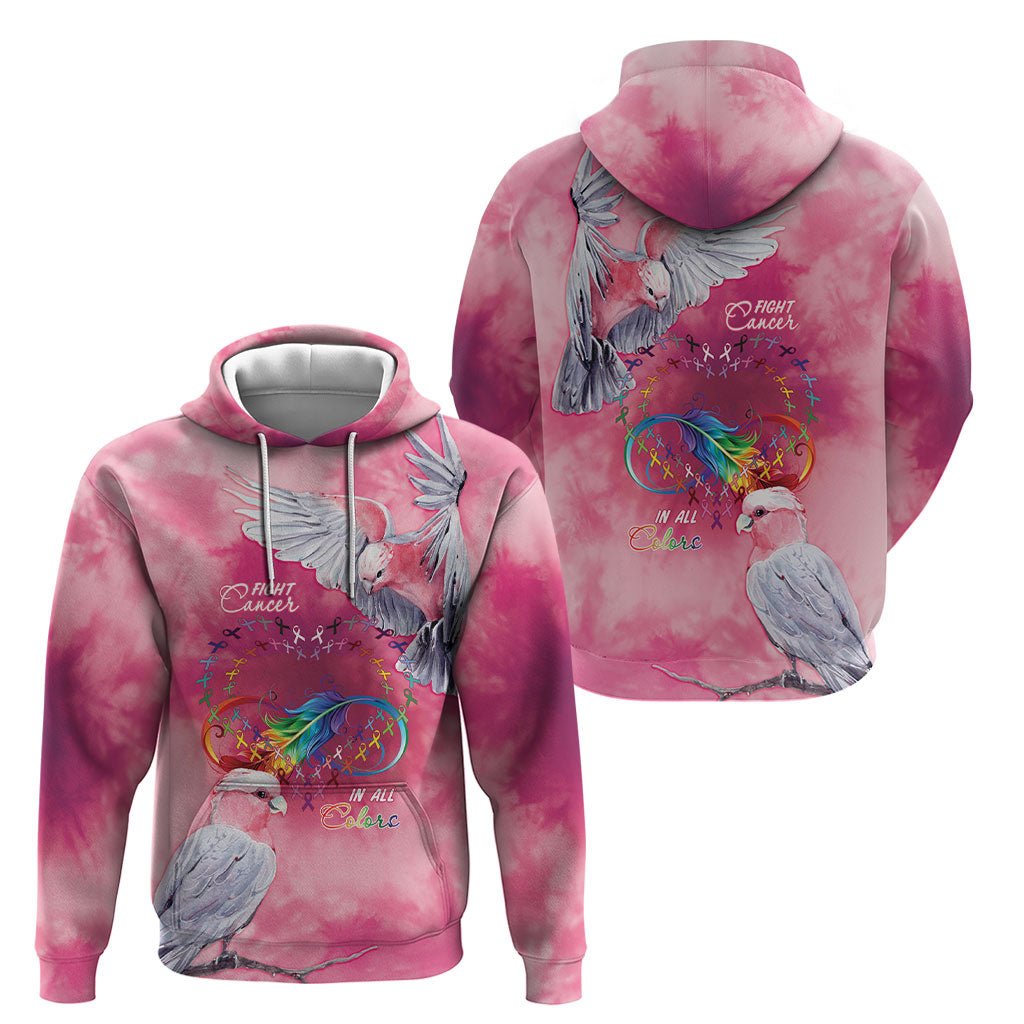 Australia Fight Cancer In All Colors Hoodie Galah Pink Tie Dye
