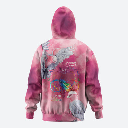 Australia Fight Cancer In All Colors Hoodie Galah Pink Tie Dye
