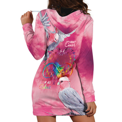 Australia Fight Cancer In All Colors Hoodie Dress Galah Pink Tie Dye