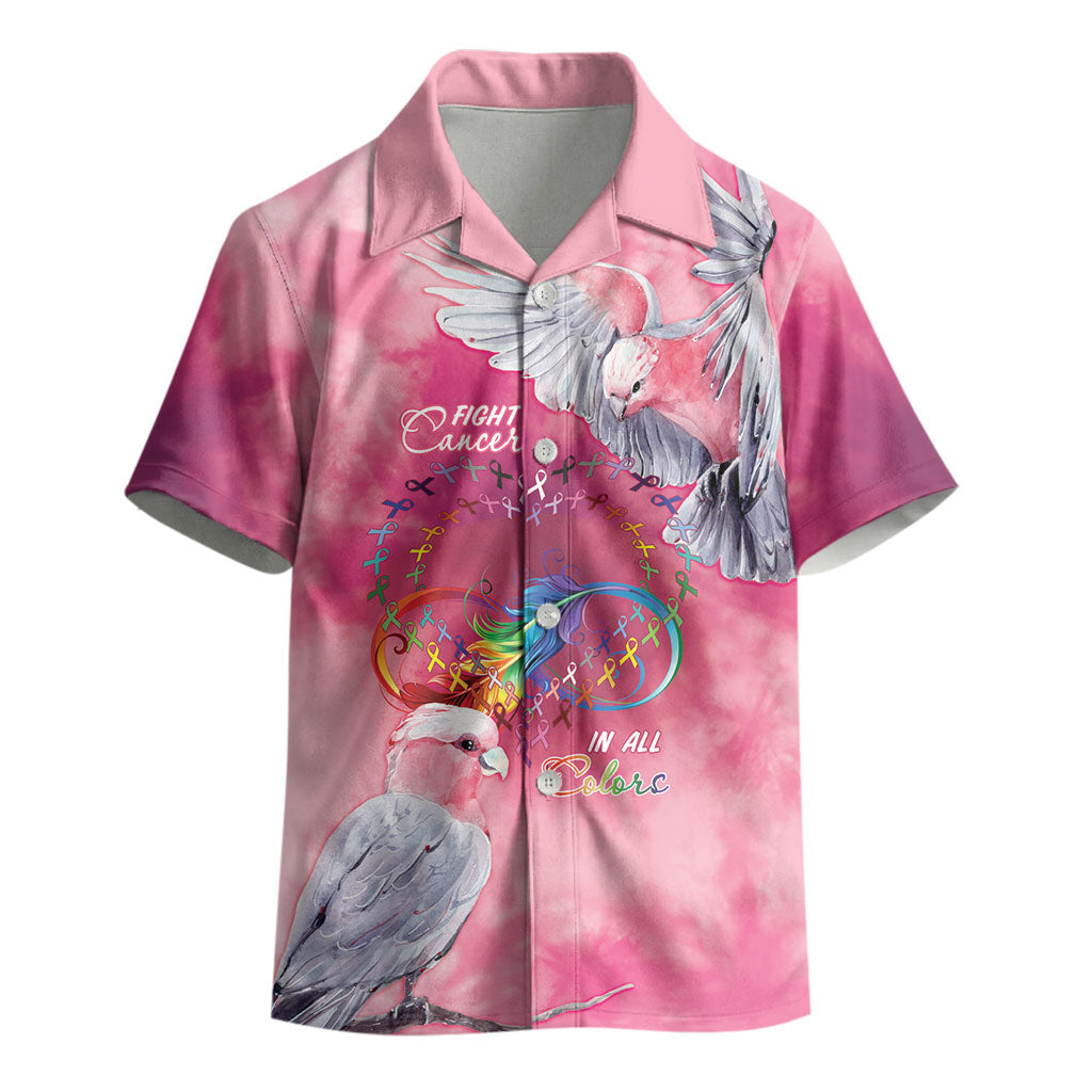 Australia Fight Cancer In All Colors Kid Hawaiian Shirt Galah Pink Tie Dye