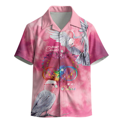 Australia Fight Cancer In All Colors Kid Hawaiian Shirt Galah Pink Tie Dye