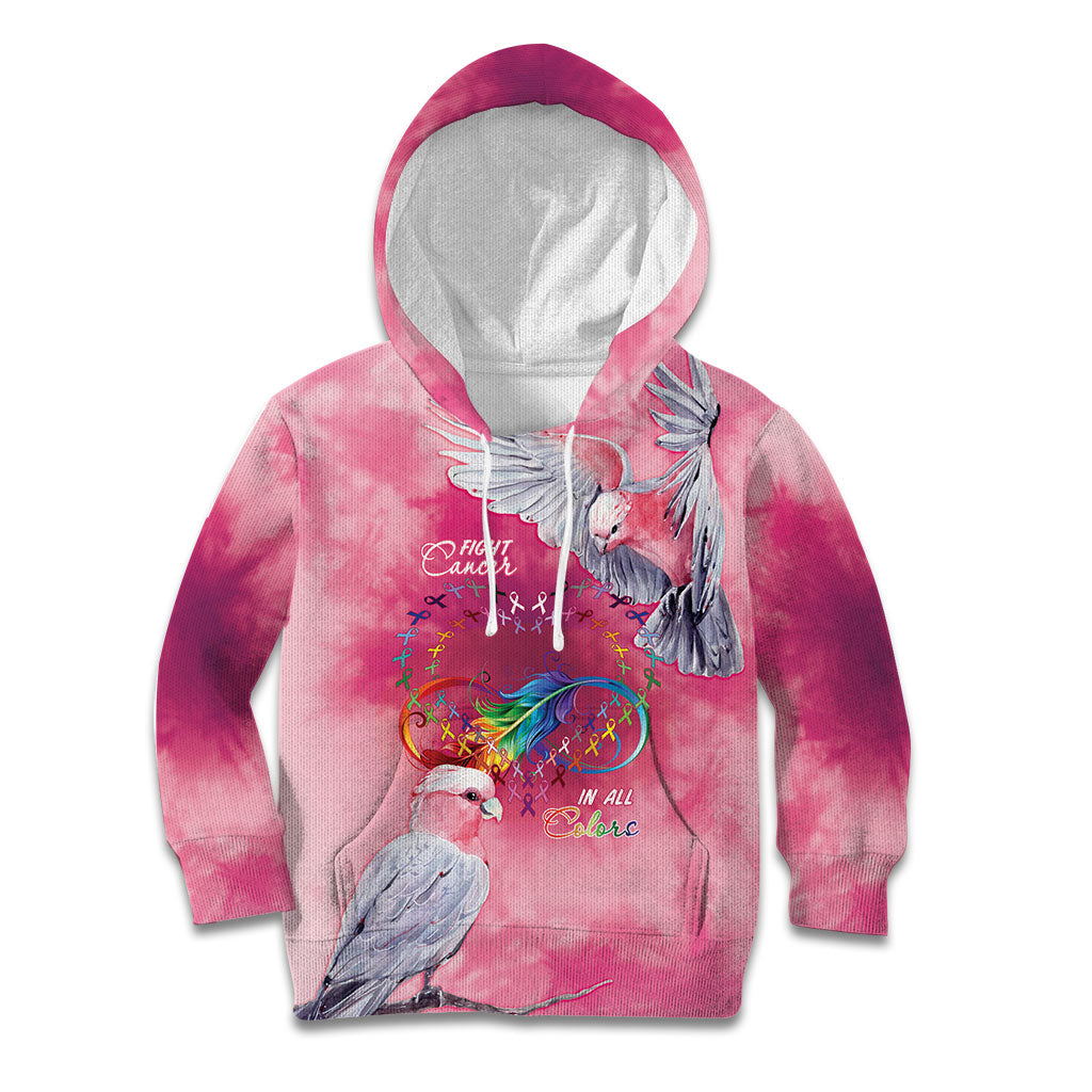 Australia Fight Cancer In All Colors Kid Hoodie Galah Pink Tie Dye
