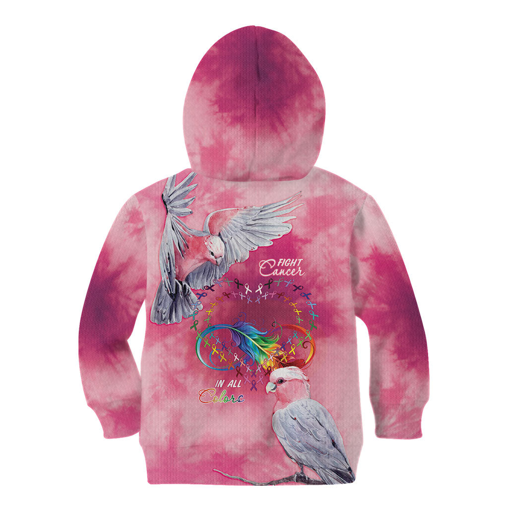 Australia Fight Cancer In All Colors Kid Hoodie Galah Pink Tie Dye