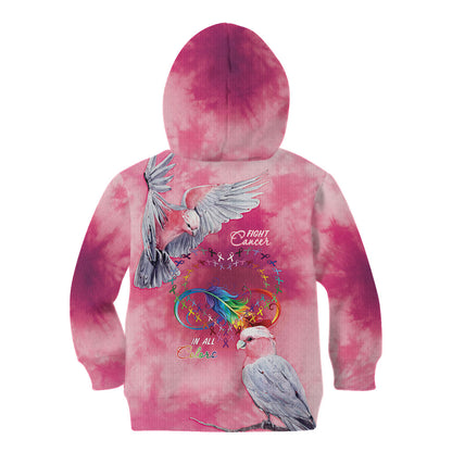 Australia Fight Cancer In All Colors Kid Hoodie Galah Pink Tie Dye