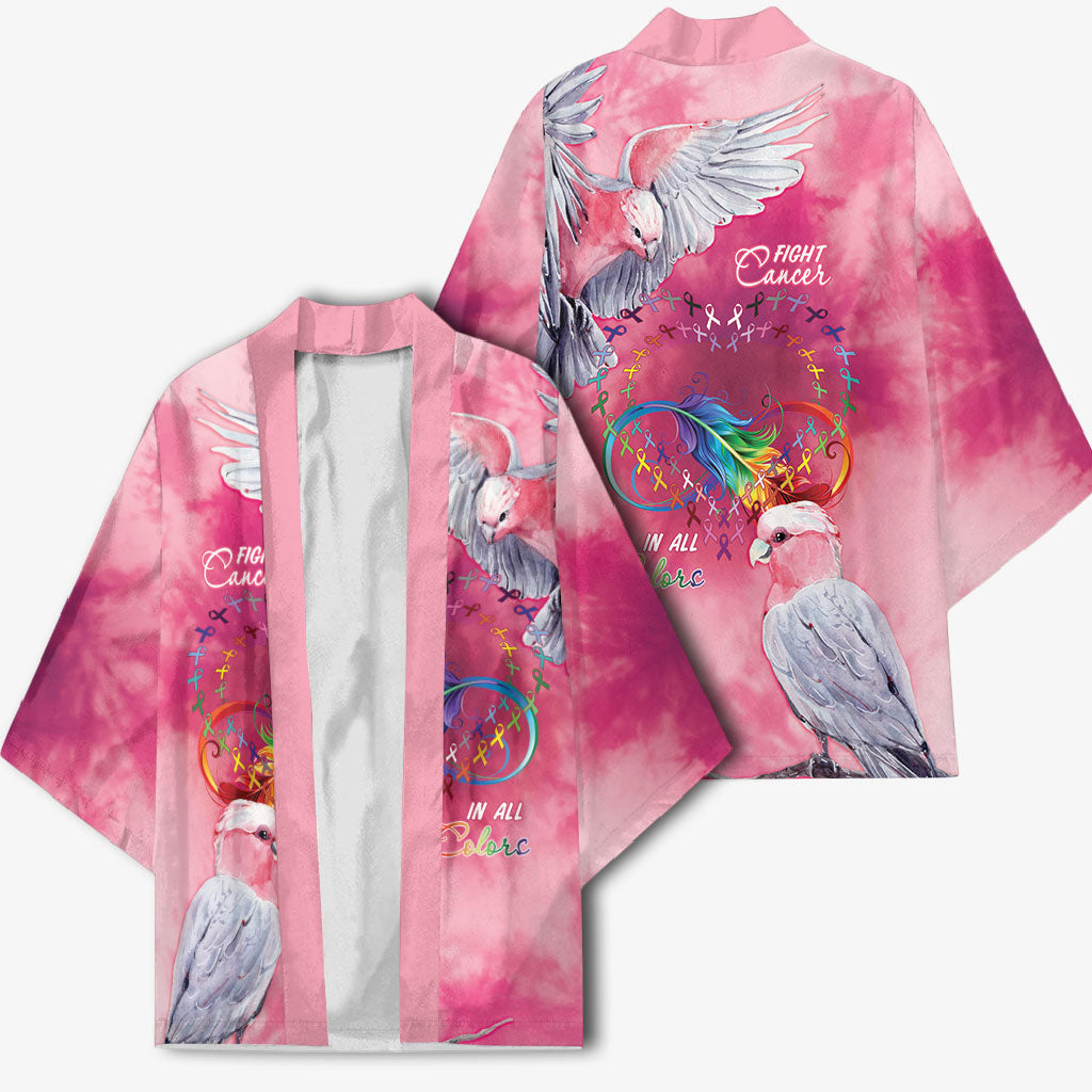Australia Fight Cancer In All Colors Kimono Galah Pink Tie Dye