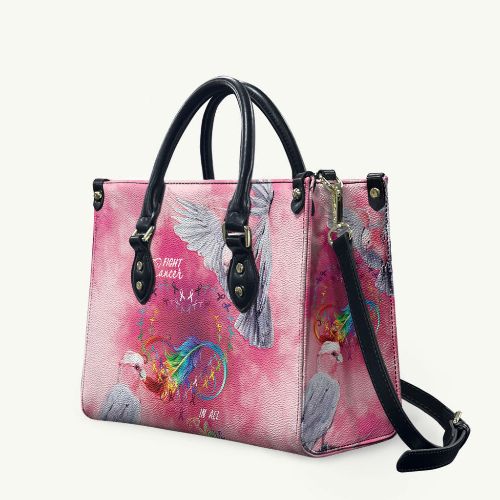 Australia Fight Cancer In All Colors Leather Bag Galah Pink Tie Dye