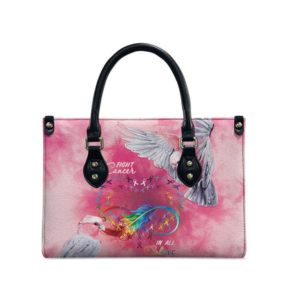 Australia Fight Cancer In All Colors Leather Bag Galah Pink Tie Dye