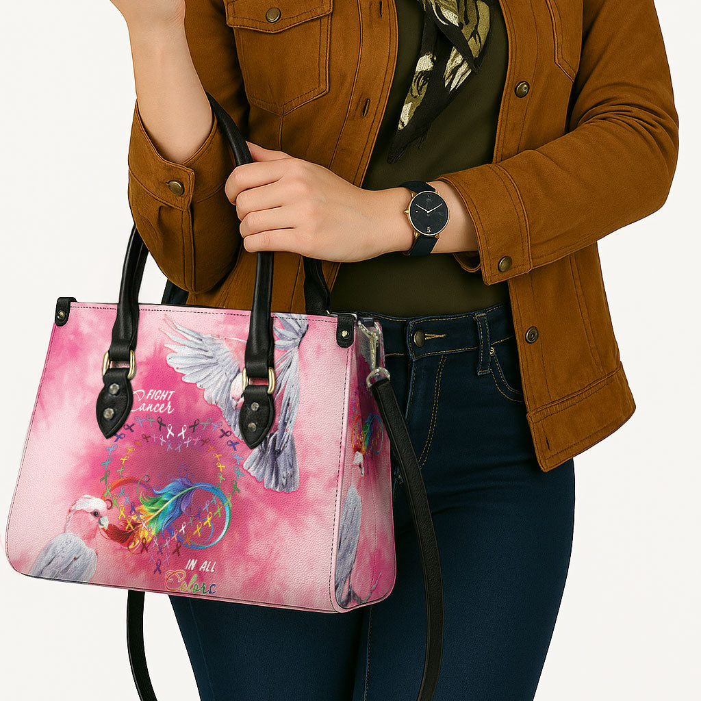 Australia Fight Cancer In All Colors Leather Bag Galah Pink Tie Dye
