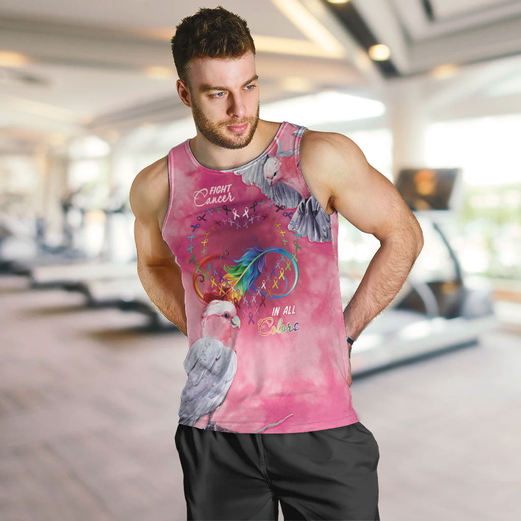 Australia Fight Cancer In All Colors Men Tank Top Galah Pink Tie Dye