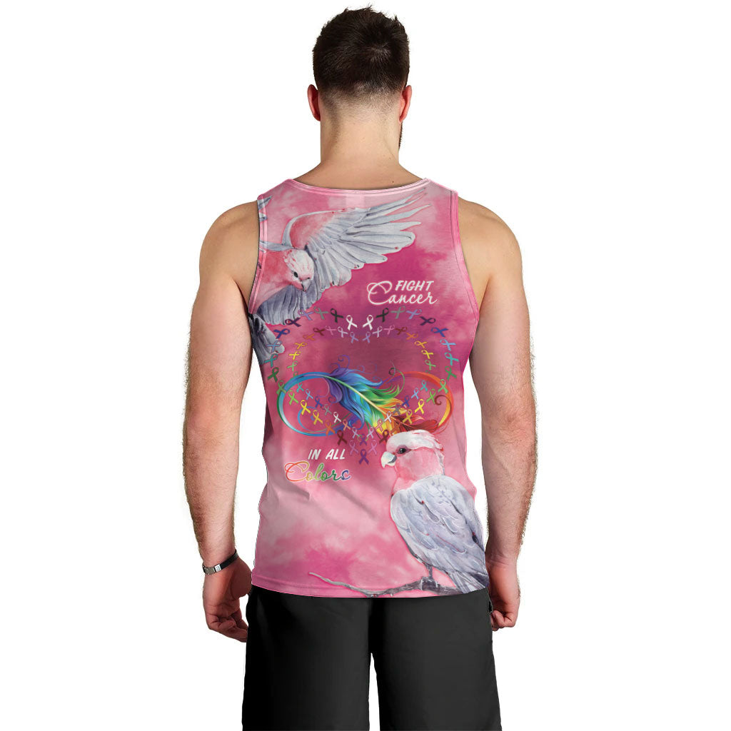 Australia Fight Cancer In All Colors Men Tank Top Galah Pink Tie Dye