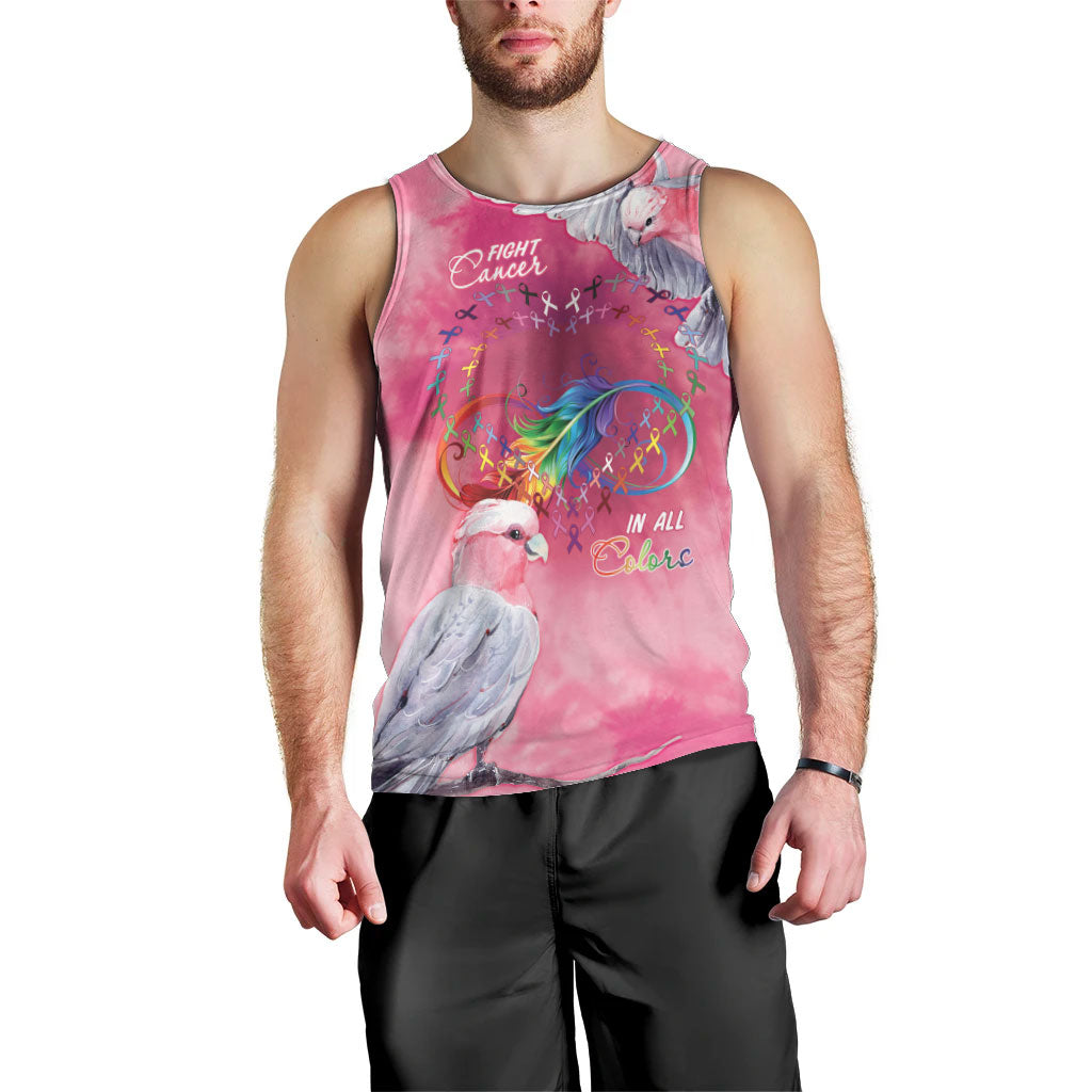 Australia Fight Cancer In All Colors Men Tank Top Galah Pink Tie Dye