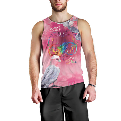 Australia Fight Cancer In All Colors Men Tank Top Galah Pink Tie Dye