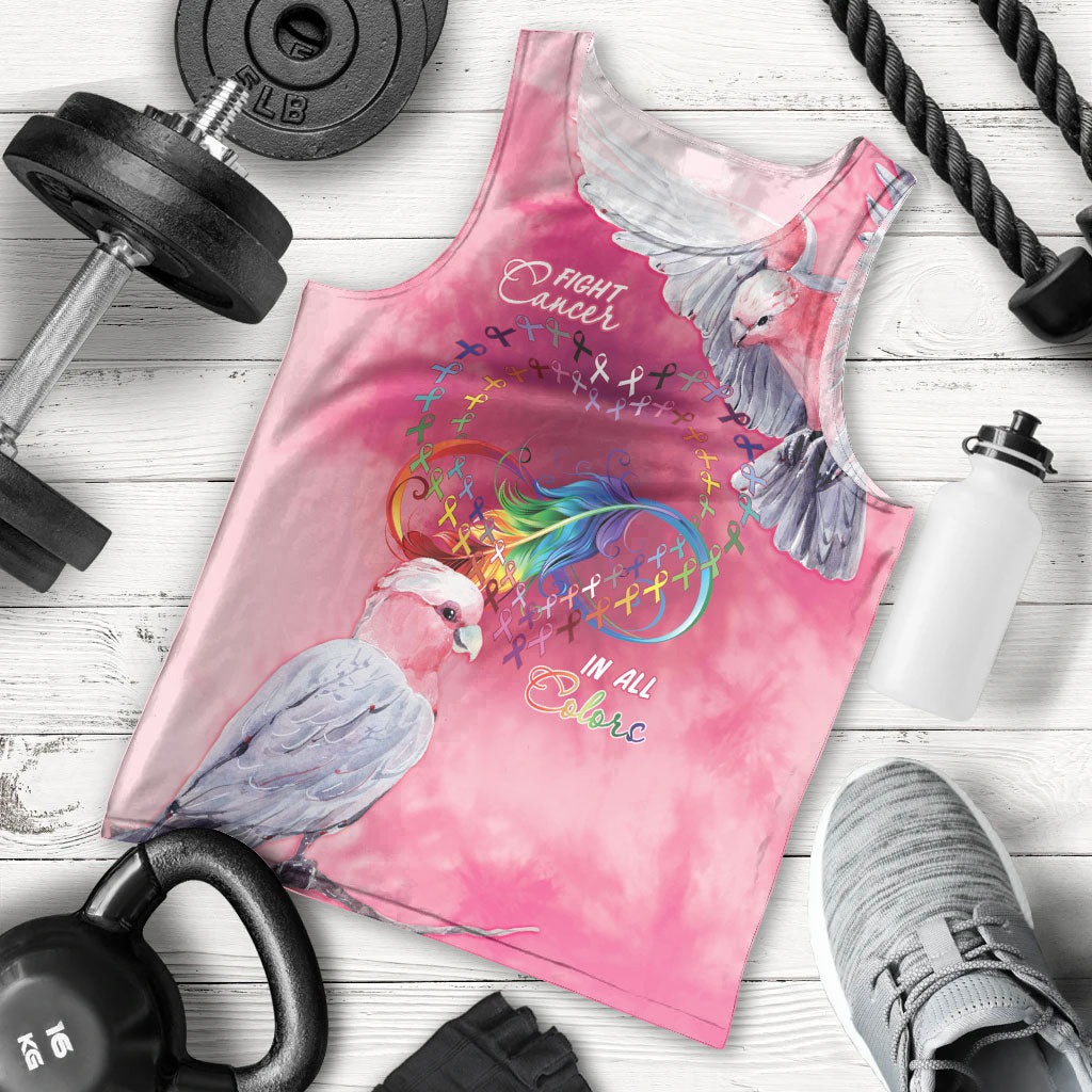 Australia Fight Cancer In All Colors Men Tank Top Galah Pink Tie Dye