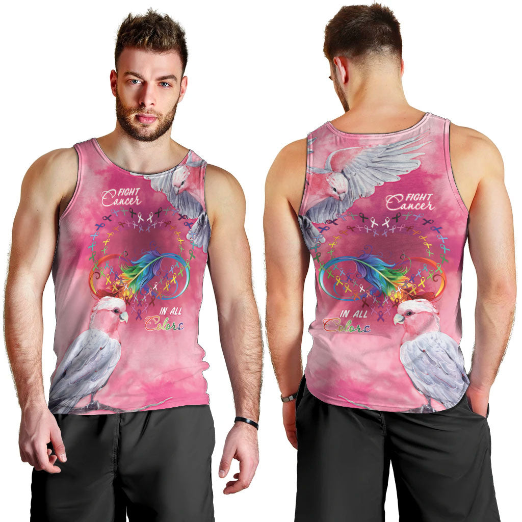 Australia Fight Cancer In All Colors Men Tank Top Galah Pink Tie Dye