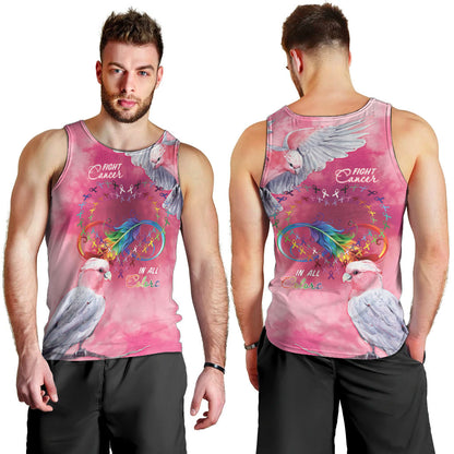 Australia Fight Cancer In All Colors Men Tank Top Galah Pink Tie Dye