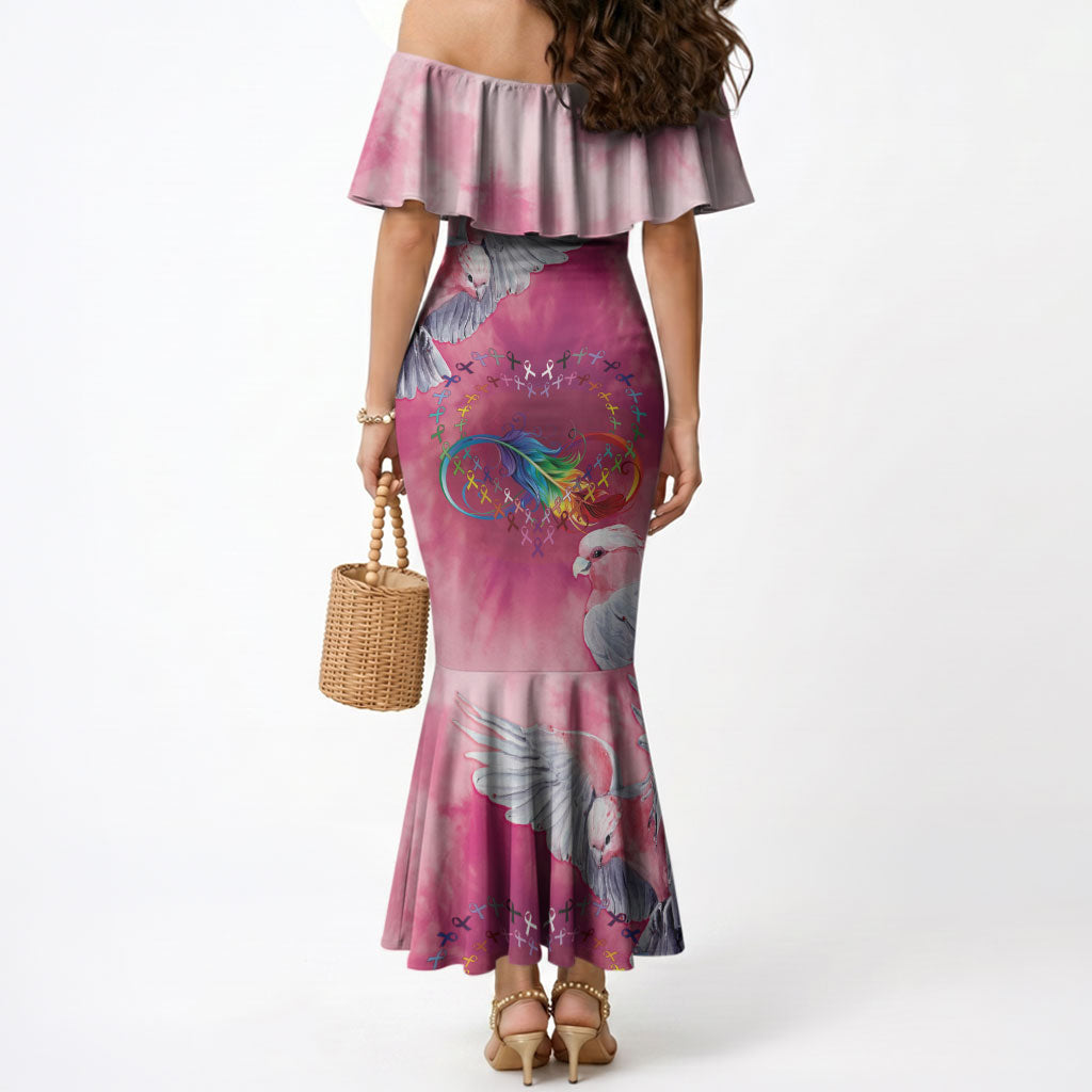 Australia Fight Cancer In All Colors Mermaid Dress Galah Pink Tie Dye