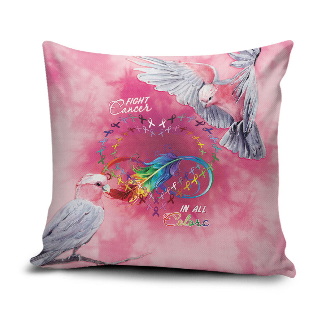 Australia Fight Cancer In All Colors Pillow Cover Galah Pink Tie Dye