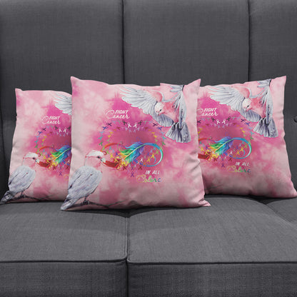 Australia Fight Cancer In All Colors Pillow Cover Galah Pink Tie Dye