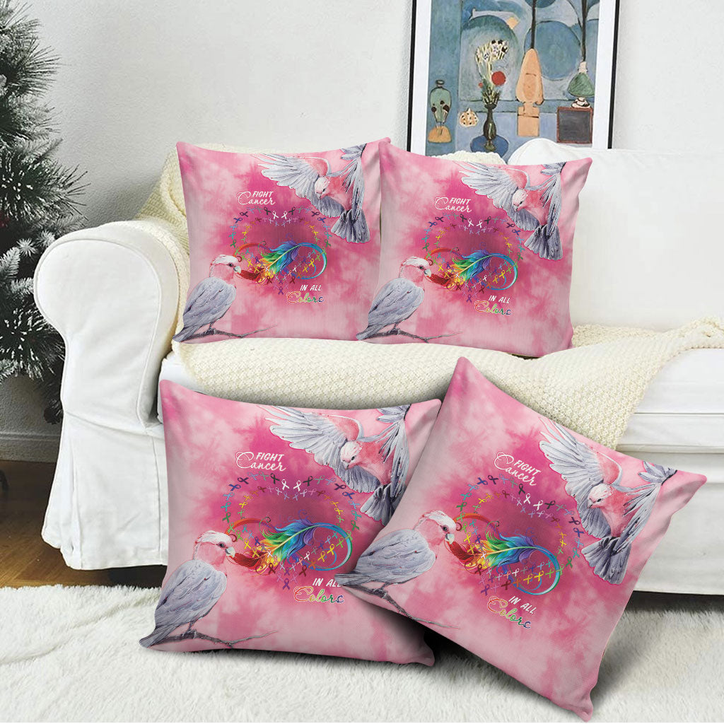 Australia Fight Cancer In All Colors Pillow Cover Galah Pink Tie Dye