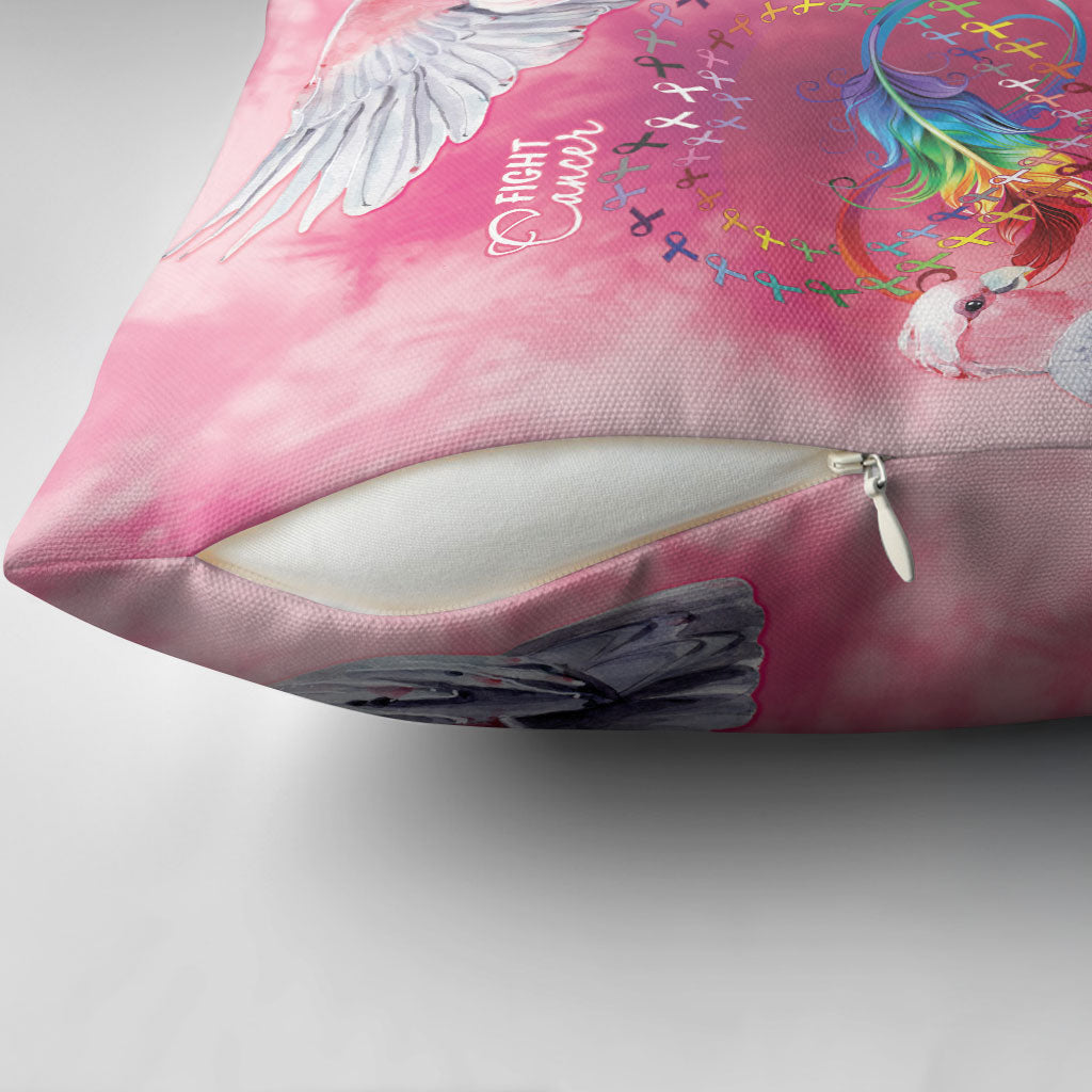 Australia Fight Cancer In All Colors Pillow Cover Galah Pink Tie Dye