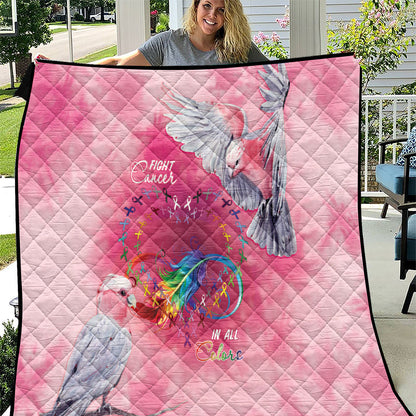 Australia Fight Cancer In All Colors Quilt Galah Pink Tie Dye