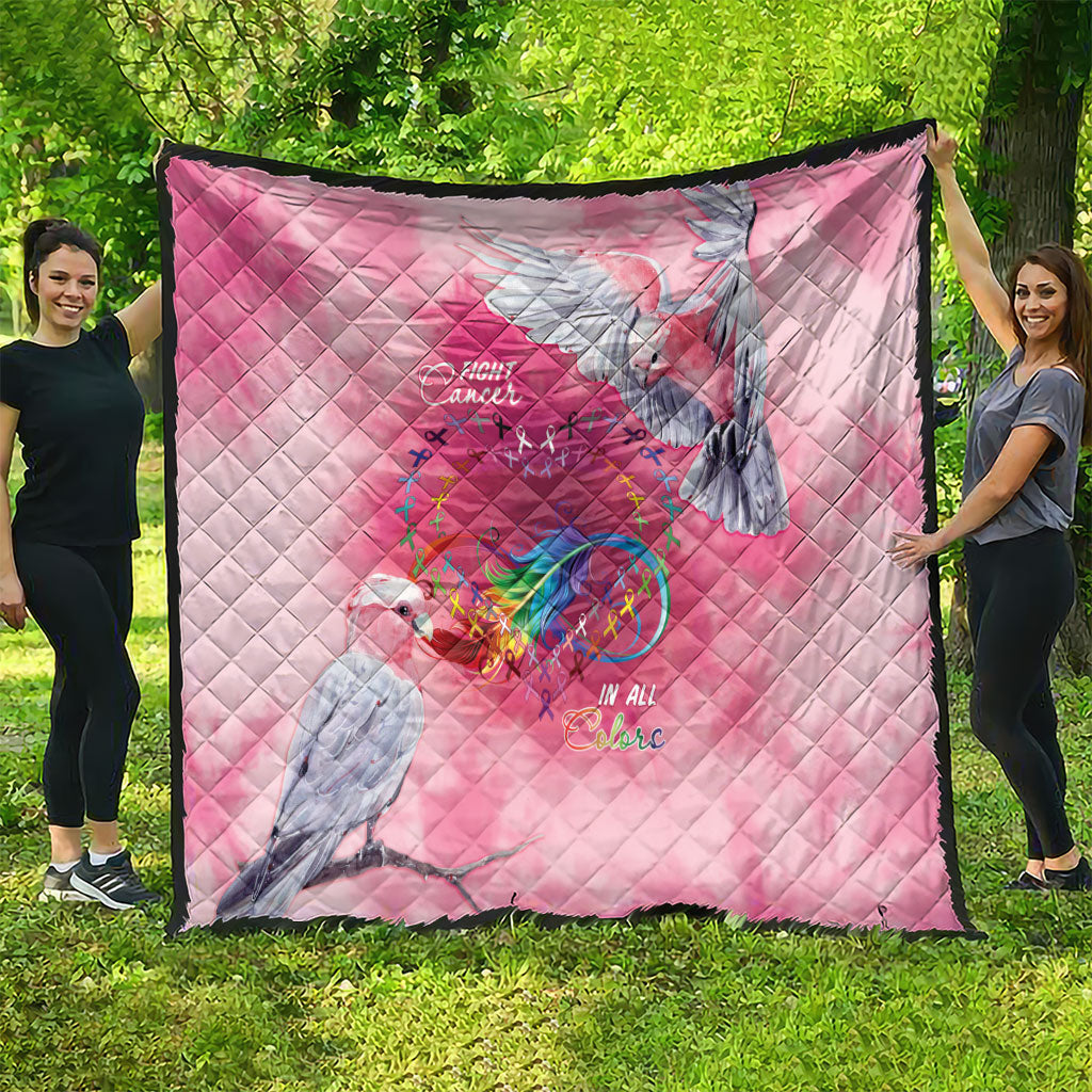 Australia Fight Cancer In All Colors Quilt Galah Pink Tie Dye