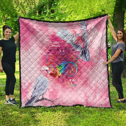 Australia Fight Cancer In All Colors Quilt Galah Pink Tie Dye