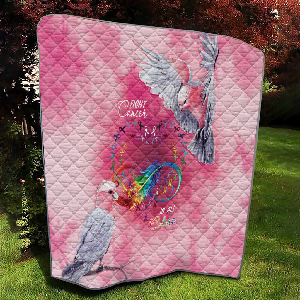 Australia Fight Cancer In All Colors Quilt Galah Pink Tie Dye