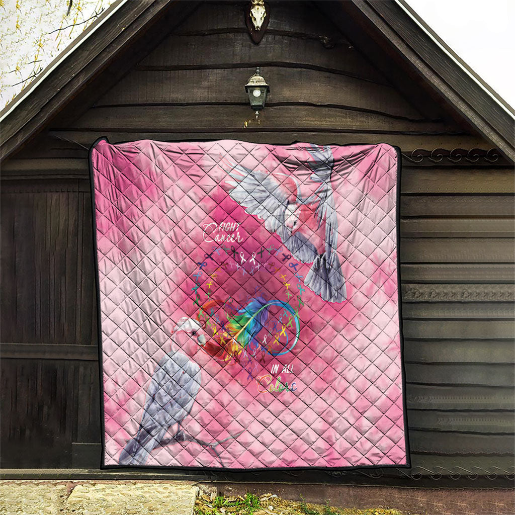 Australia Fight Cancer In All Colors Quilt Galah Pink Tie Dye