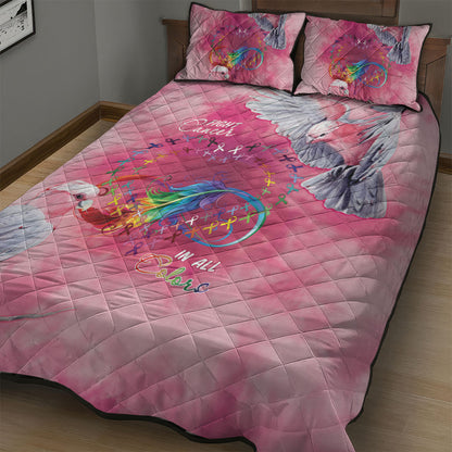 Australia Fight Cancer In All Colors Quilt Bed Set Galah Pink Tie Dye