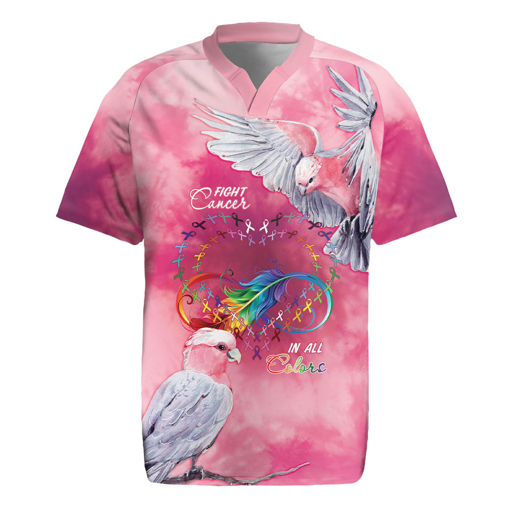 Australia Fight Cancer In All Colors Rugby Jersey Galah Pink Tie Dye