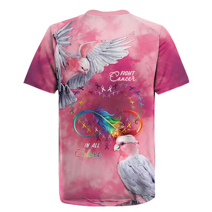 Australia Fight Cancer In All Colors Rugby Jersey Galah Pink Tie Dye