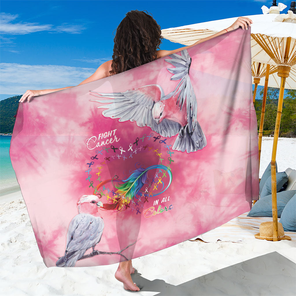 Australia Fight Cancer In All Colors Sarong Galah Pink Tie Dye