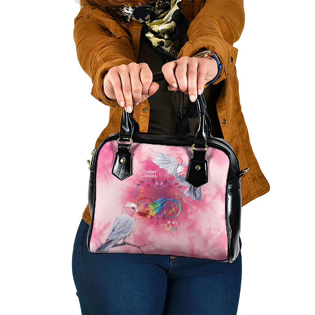 Australia Fight Cancer In All Colors Shoulder Handbag Galah Pink Tie Dye