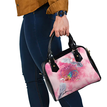 Australia Fight Cancer In All Colors Shoulder Handbag Galah Pink Tie Dye