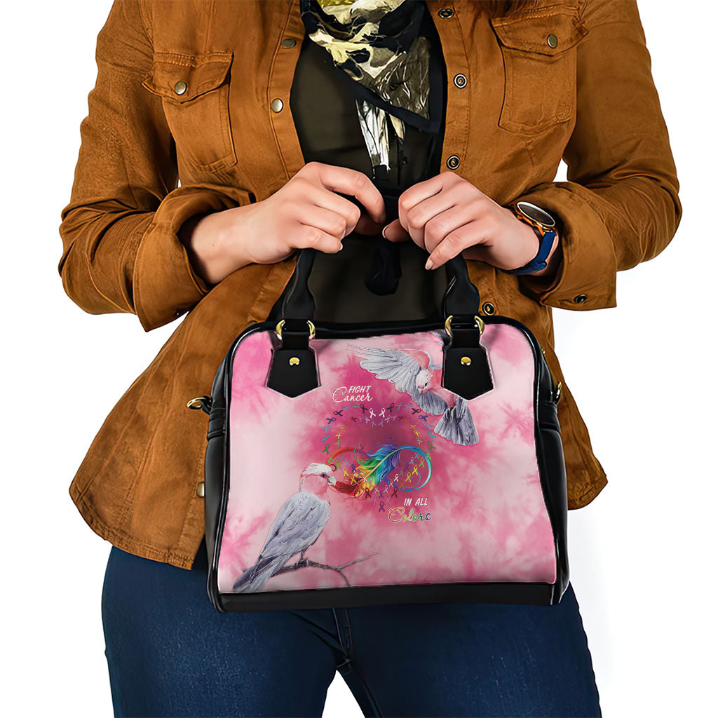 Australia Fight Cancer In All Colors Shoulder Handbag Galah Pink Tie Dye