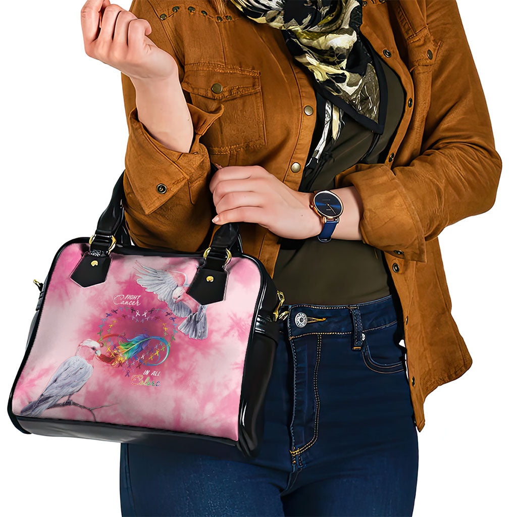 Australia Fight Cancer In All Colors Shoulder Handbag Galah Pink Tie Dye