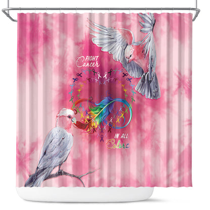 Australia Fight Cancer In All Colors Shower Curtain Galah Pink Tie Dye