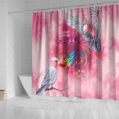 Australia Fight Cancer In All Colors Shower Curtain Galah Pink Tie Dye
