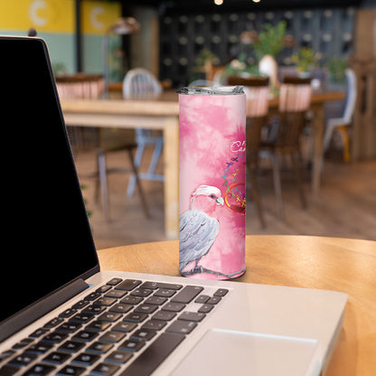 Australia Fight Cancer In All Colors Skinny Tumbler Galah Pink Tie Dye