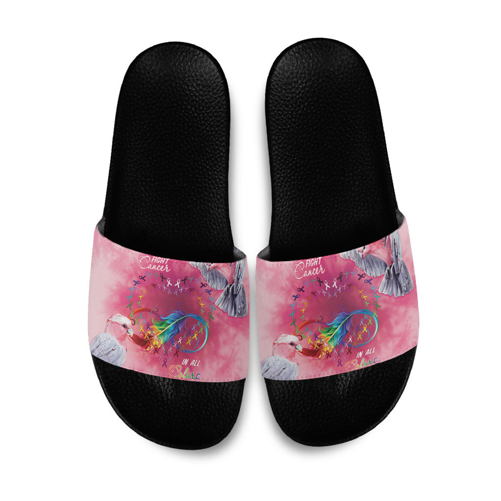 Australia Fight Cancer In All Colors Slide Sandals Galah Pink Tie Dye