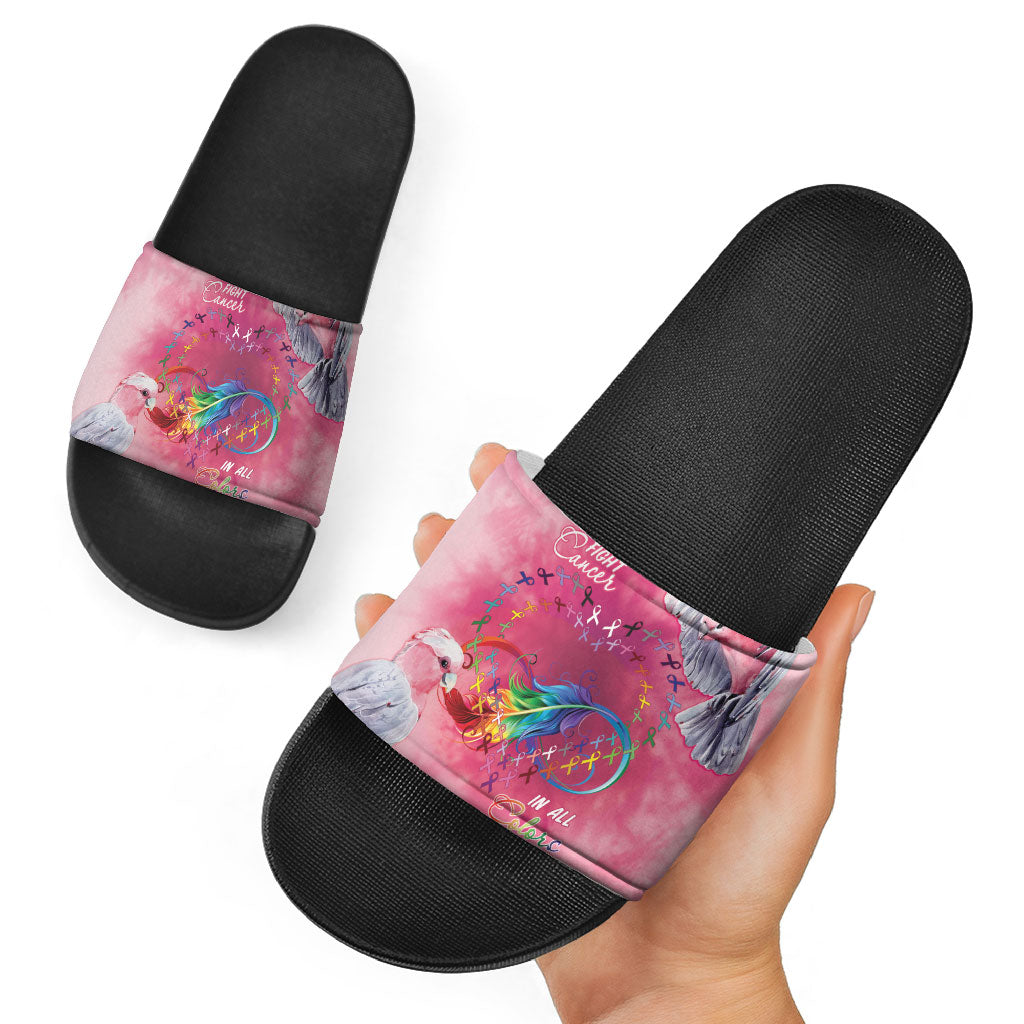 Australia Fight Cancer In All Colors Slide Sandals Galah Pink Tie Dye