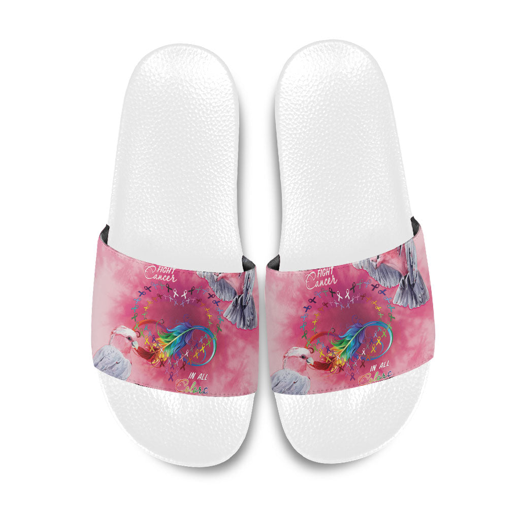 Australia Fight Cancer In All Colors Slide Sandals Galah Pink Tie Dye