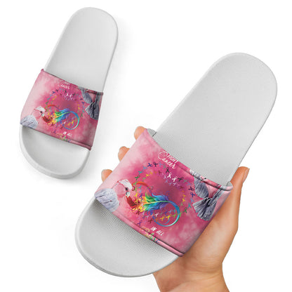 Australia Fight Cancer In All Colors Slide Sandals Galah Pink Tie Dye