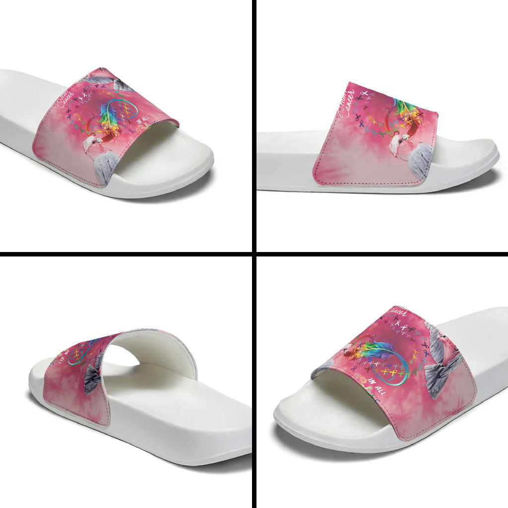 Australia Fight Cancer In All Colors Slide Sandals Galah Pink Tie Dye