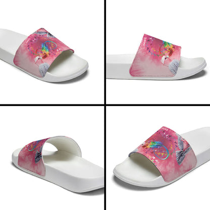 Australia Fight Cancer In All Colors Slide Sandals Galah Pink Tie Dye