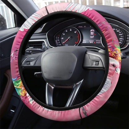 Australia Fight Cancer In All Colors Steering Wheel Cover Galah Pink Tie Dye